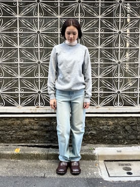 ATTISESSION アティセッション ストレート デニムパンツ 494 ATTISESSION＞ストレート デニムパンツ/494を使った人気ファッション