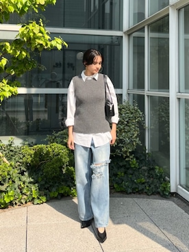 「BEAUTY&YOUTH UNITED ARROWS（ビューティーアンドユースユナイテッドアローズ）のアイテム（パンプス）」を使った、Saraさん（レディース・166cm）の冬コーディネート