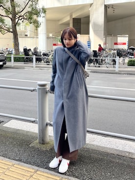 「ATTISESSION（アティセッション）のアイテム（その他アウター）」を使った、Saraさん（レディース・166cm）の冬コーディネート