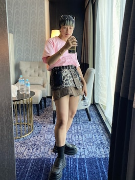 「アイテム（ヘアバンド）」を使った、サトエリさん（レディース・155cm）の夏コーディネート