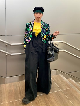 「アイテム（オールインワン・サロペット）」を使った、サトエリさん（レディース・155cm・30代）の秋コーディネート