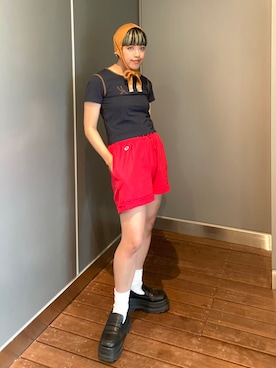 「アイテム（帽子）」を使った、サトエリさん（レディース・155cm・30代）の夏コーディネート