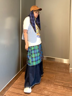 「アイテム（ベスト）」を使った、サトエリさん（レディース・155cm・30代）の秋コーディネート