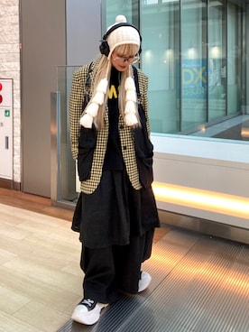 「アイテム（ベスト）」を使った、サトエリさん（レディース・155cm・30代）の冬コーディネート