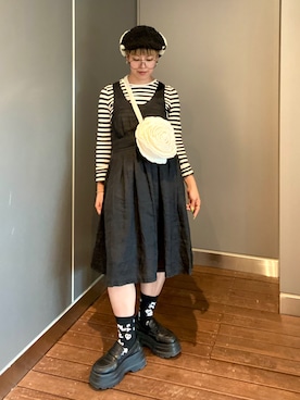 「アイテム（ワンピース/ドレス）」を使った、サトエリさん（レディース・155cm・30代）の秋コーディネート