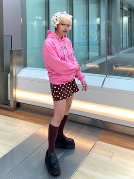 「ハイソックス」｜サトエリさん（レディース・155cm）の春コーディネート
