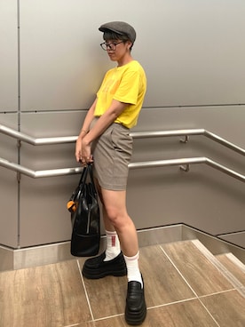「アイテム（帽子）」を使った、サトエリさん（レディース・155cm・30代）の夏コーディネート