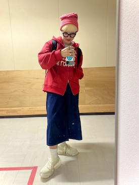「OVERRIDE（オーバーライド）のアイテム」を使った、サトエリさん（レディース・155cm）の秋コーディネート
