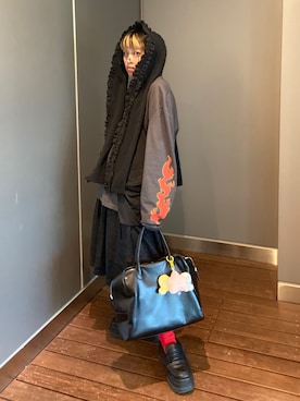 「いいね、save、フォローお願いします🤑」｜「アイテム（ハット）」を使った、サトエリさん（レディース・155cm）の秋コーディネート