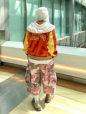 「NAUTICA（ノーティカ）のアイテム」を使った、サトエリさん（レディース・155cm）の春コーディネート