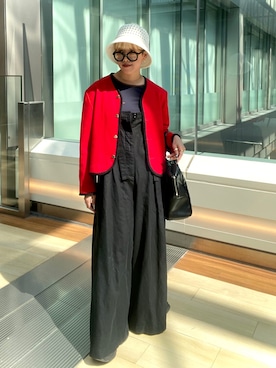 「arth（アース）のアイテム」を使った、サトエリさん（レディース・155cm）の春コーディネート