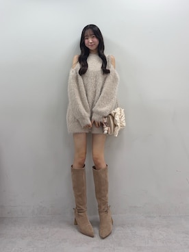 「one after another NICE CLAUP（ワンアフターアナザーナイスクラップ）の【初回分完売】リボンキルティングバッグ（ショルダーバッグ）」を使った、うるし🎀さん（レディース・159cm）の秋コーディネート