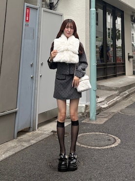 「マフラー」｜うるし🎀さん（レディース・159cm）の秋コーディネート