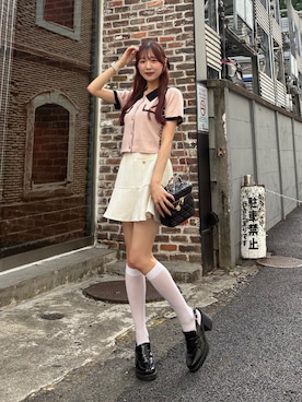「カフェ」｜うるし【159cm/骨格ナチュラル】さん（レディース・159cm）の夏コーディネート