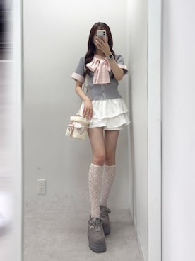 「one after another NICE CLAUP（ワンアフターアナザーナイスクラップ）のアイテム」を使った、うるし🎀さん（レディース・159cm）の春コーディネート