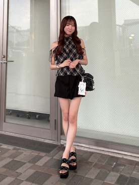 「アイテム（サンダル）」を使った、うるし【ガーリー/骨ナチュ】さん（レディース・159cm）の夏コーディネート