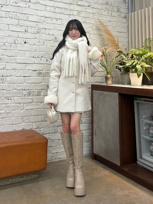 premium order】リボンミドルコート/SMサイズあり（ステンカラーコート