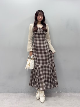 「アイテム（ローファー、ホワイト系）」を使った、うるし🎀さん（骨格ナチュラル・レディース・159cm）の秋コーディネート