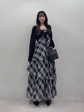 「one after another NICE CLAUP（ワンアフターアナザーナイスクラップ）のアイテム（ワンピース）」を使った、うるし🎀さん（レディース・159cm）の秋コーディネート