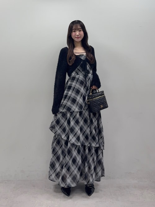 セール】ニットボレロ＋ティアードワンピースセット（ワンピース