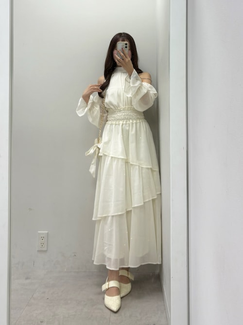 アメスリティアードロングワンピース（ワンピース）｜one after