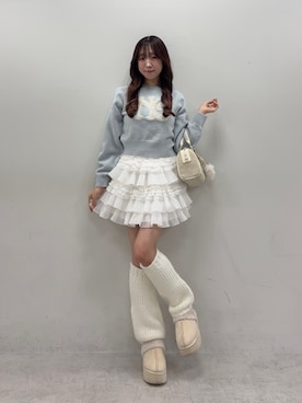 「アイテム（レッグウォーマー）」を使った、うるし🎀さん（レディース・159cm）の秋コーディネート