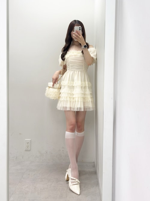 Tulle Collection】ティアードミニワンピース（ワンピース）｜one