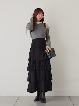 「one after another NICE CLAUP（ワンアフターアナザーナイスクラップ）のアイテム」を使った、うるし【ガーリー/骨ナチュ】さん（レディース・159cm）の夏コーディネート
