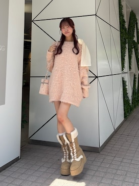 「one after another NICE CLAUP（ワンアフターアナザーナイスクラップ）のアイテム（ニット/セーター）」を使った、うるし🎀さん（レディース・159cm）の夏コーディネート