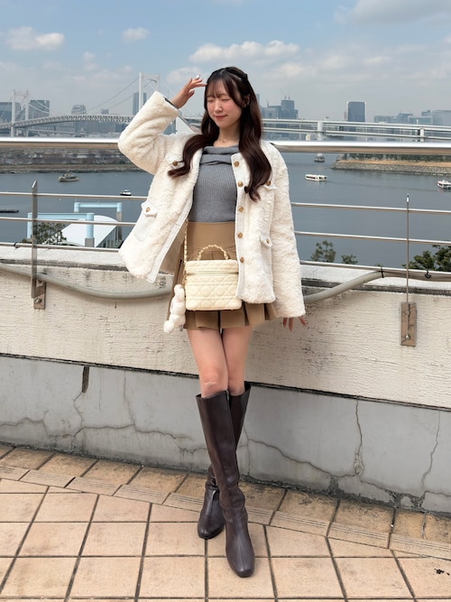 セール】新色追加/【S/Mサイズ展開】金ボタンプリーツミニスカート