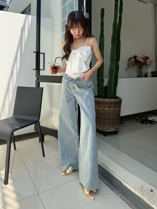 NICE CLAUP swimwearフロントリボン+シアーカーディガン one after another NICE CLAUP 水着 swimwear/フロントリボン+