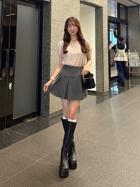 「one after another NICE CLAUP（ワンアフターアナザーナイスクラップ）のアイテム」を使った、うるし【ガーリー/骨ナチュ】さん（レディース・159cm）の夏コーディネート