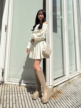 「one after another NICE CLAUP（ワンアフターアナザーナイスクラップ）のアイテム（ワンピース）」を使った、うるし🎀さん（レディース・159cm）の秋コーディネート