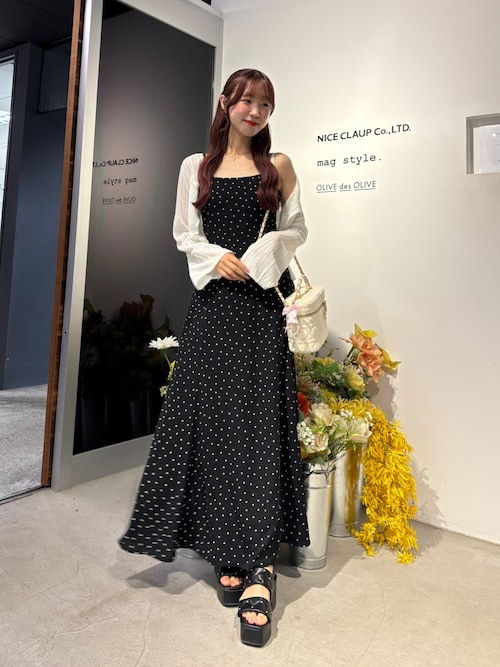 ブラウンコーデ 7点セット&ワンピースセット まとめ売り セール】【Loungedress】タイプライターオフショルワンピース