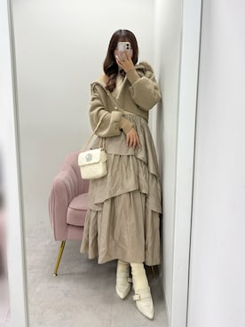 「クリスマス」｜「アイテム（その他アウター）」を使った、うるし🎀さん（レディース・159cm）の秋コーディネート