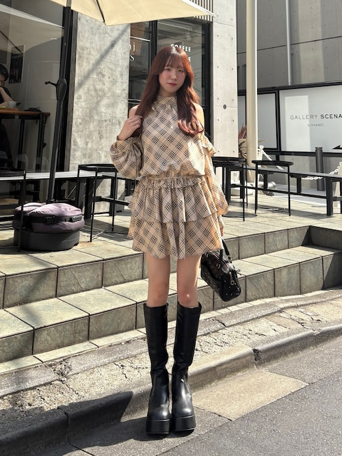 ナイスクラップ アメスリミニワンピース チェック セール】アメスリミニワンピース（ワンピース）｜one after