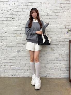 「one after another NICE CLAUP（ワンアフターアナザーナイスクラップ）のアイテム（スニーカー）」を使った、うるし🎀さん（レディース・159cm）の秋コーディネート