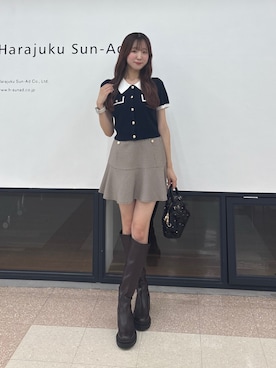 「one after another NICE CLAUP（ワンアフターアナザーナイスクラップ）のアイテム（ニット/セーター）」を使った、うるし🎀さん（レディース・159cm）の秋コーディネート