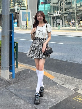 「one after another NICE CLAUP（ワンアフターアナザーナイスクラップ）のアイテム」を使った、うるし【ガーリー/骨ナチュ】さん（レディース・159cm）の夏コーディネート