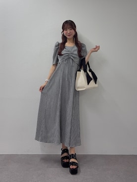 「one after another NICE CLAUP（ワンアフターアナザーナイスクラップ）のアイテム」を使った、うるし【159cm/骨格ナチュラル】さん（レディース・159cm）の夏コーディネート