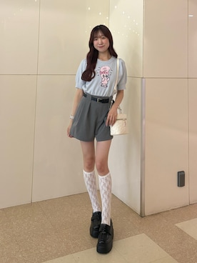 「one after another NICE CLAUP（ワンアフターアナザーナイスクラップ）のアイテム（ニット/セーター）」を使った、うるし🎀さん（レディース・159cm）の夏コーディネート