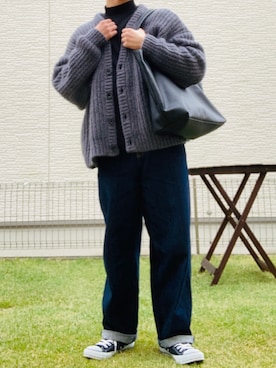 「アイテム（デジタル腕時計、ホワイト系）」を使った、ibibさん（メンズ・166cm）の秋コーディネート
