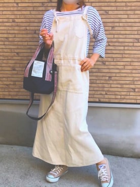 「シアタープロダクツ(THEATRE PRODUCTS)」｜「アイテム（オールインワン・サロペット）」を使った、@imi☺︎Ricoさん（レディース・158cm）の秋コーディネート