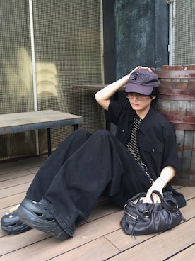 「アイテム（サンダル）」を使った、Yuichi さん（メンズ・179cm）の夏コーディネート