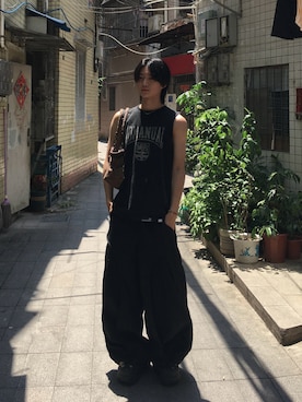 「アイテム（トップス）」を使った、Yuichi さん（メンズ・179cm）の夏コーディネート