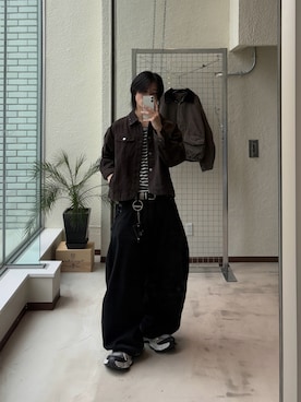 「アイテム（デニムジャケット）」を使った、Yuichi さん（メンズ・179cm）の秋コーディネート
