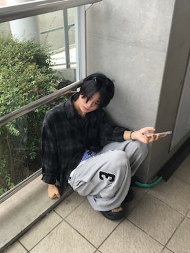 「アイテム（サンダル）」を使った、Yuichi さん（メンズ・179cm）の夏コーディネート