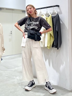「Champion（チャンピオン）のアイテム」を使った、TAMUさん（レディース・171cm）の夏コーディネート