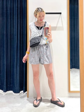 「BAYFLOW（ベイフロー）のアイテム」を使った、TAMUさん（レディース・171cm）の夏コーディネート