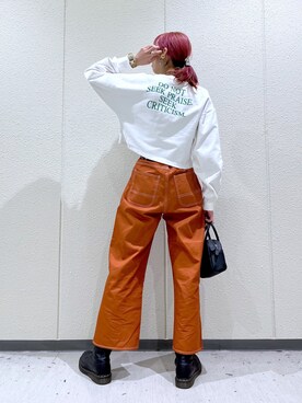 「PBLIM（ページボーイリム）のPAGEBOYLIM/カツラギスケーターパンツ（その他パンツ）」を使った、TAMUさん（レディース・172cm）の冬コーディネート